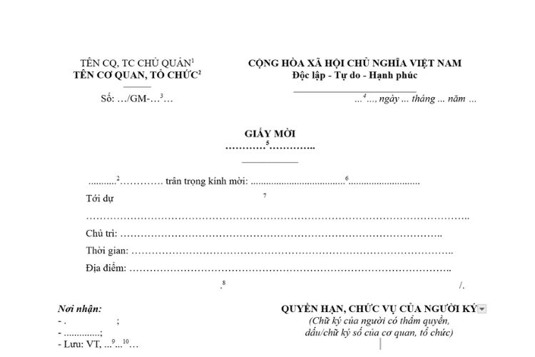 Mẫu Giấy mời mới nhất hiện nay 2 Mẫu Giấy mời mới nhất hiện nay