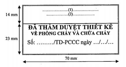 Mẫu dấu thẩm duyệt thiết kế về phòng cháy và chữa cháy