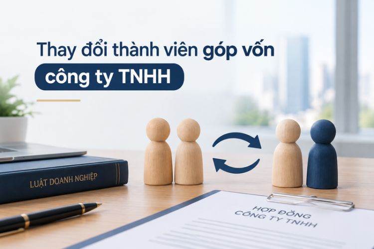 Hồ sơ, thủ tục thay đổi thành viên góp vốn công ty TNHH 2026 2 Hồ sơ, thủ tục thay đổi thành viên góp vốn công ty TNHH 2026