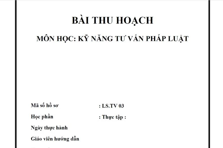 Bài thu hoạch đàm phán Hồ sơ LS.TV 03 Công ty cổ phần VMK