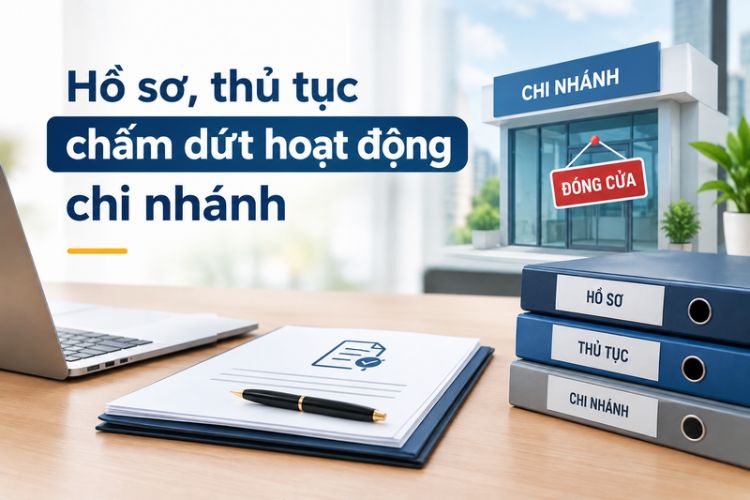 Hồ sơ, thủ tục chấm dứt hoạt động chi nhánh 2026 2 Hồ sơ, thủ tục chấm dứt hoạt động chi nhánh 2026