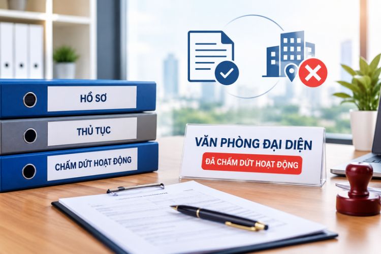 Hồ sơ, thủ tục chấm dứt hoạt động văn phòng đại diện 2026 2 Hồ sơ, thủ tục chấm dứt hoạt động văn phòng đại diện 2026