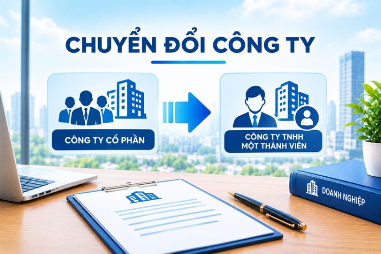 Thủ tục chuyển đổi công ty cổ phần thành công ty TNHH một thành viên 2026 2 Thủ tục chuyển đổi công ty cổ phần thành công ty TNHH một thành viên 2026