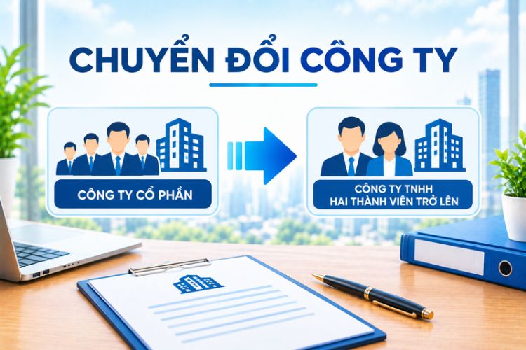 Thủ tục chuyển đổi công ty cổ phần thành công ty TNHH hai thành viên trở lên 2026 1 Thủ tục chuyển đổi công ty cổ phần thành công ty TNHH hai thành viên trở lên 2026