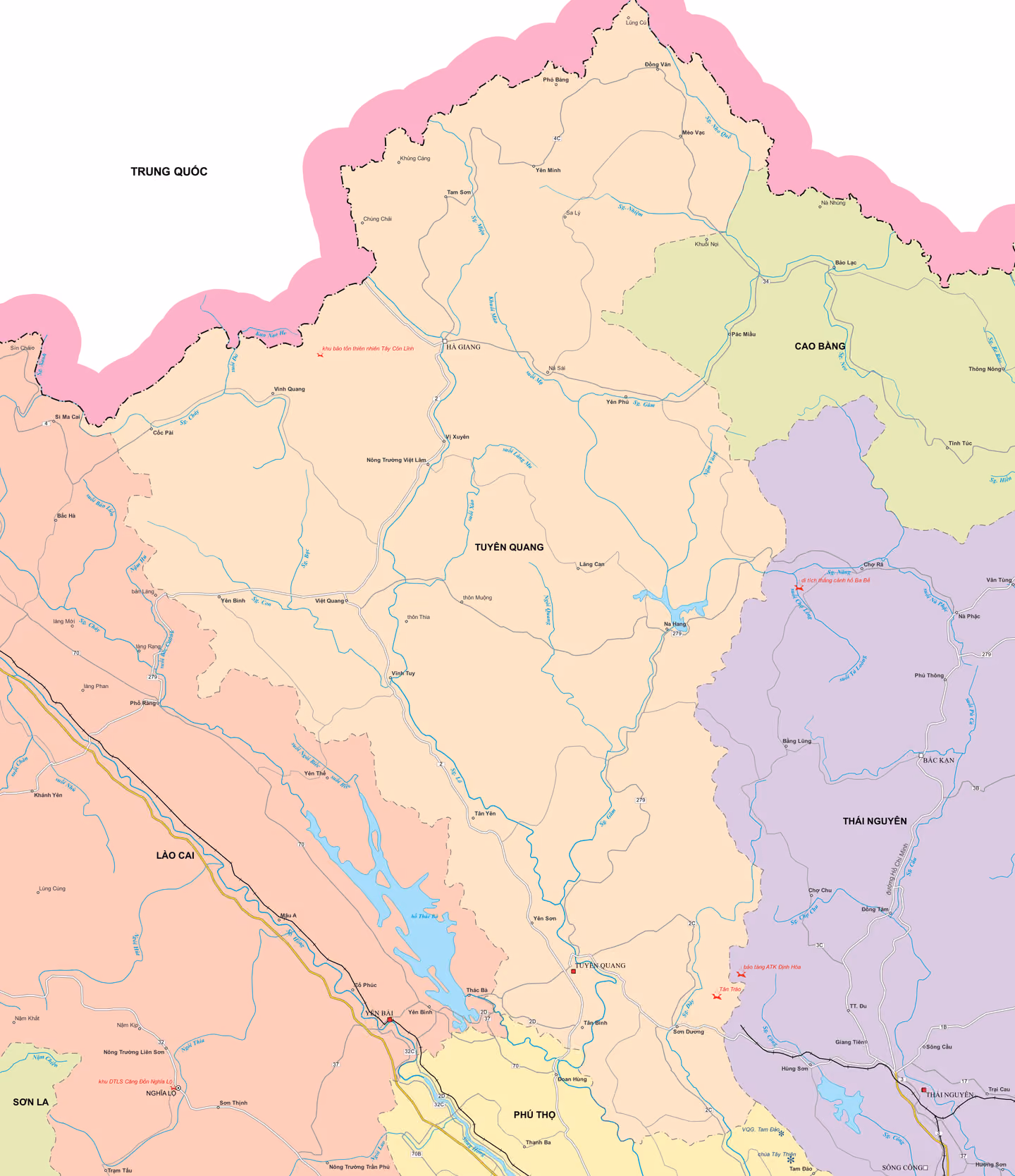 Bản đồ Tỉnh Tuyên Quang