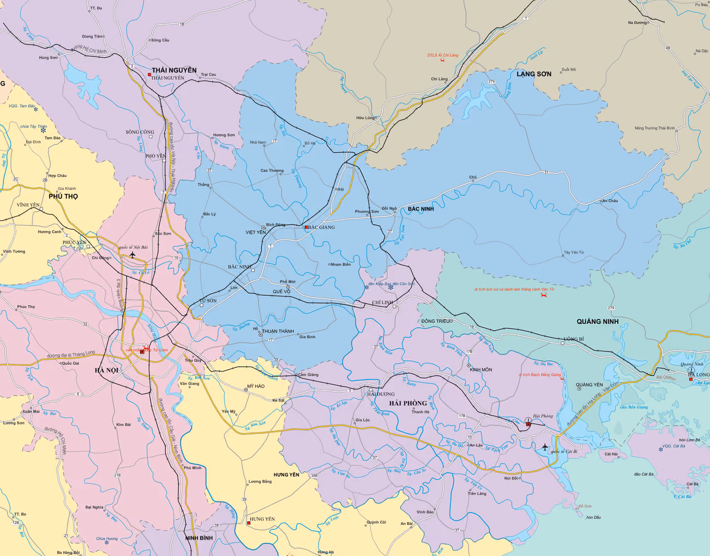Bản đồ Tỉnh Bắc Ninh