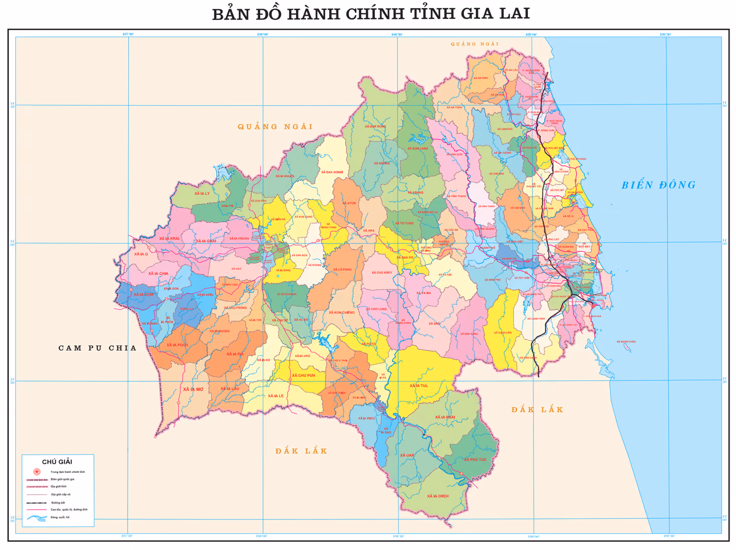 Bản đồ Tỉnh Gia Lai