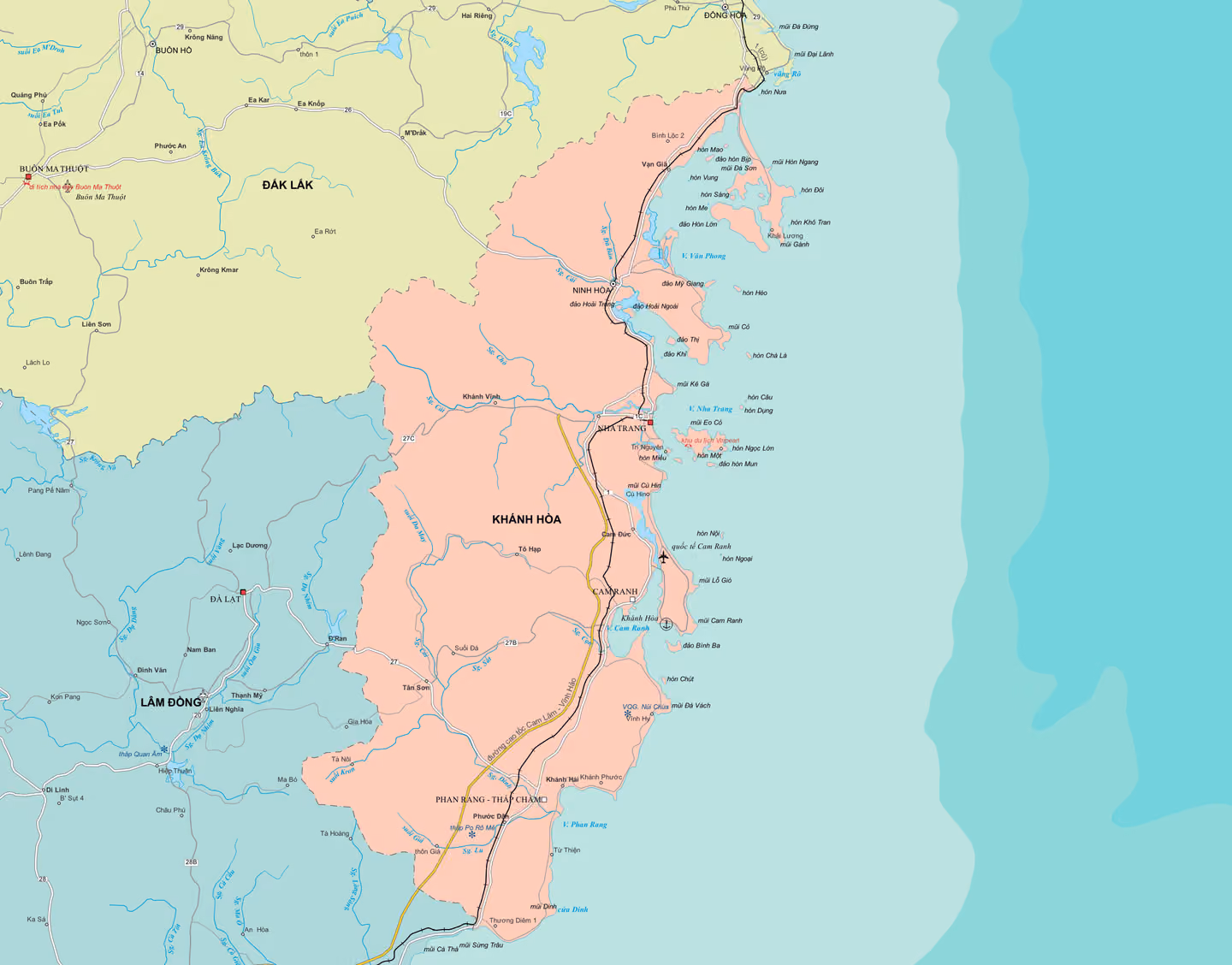 Bản đồ Tỉnh Khánh Hòa