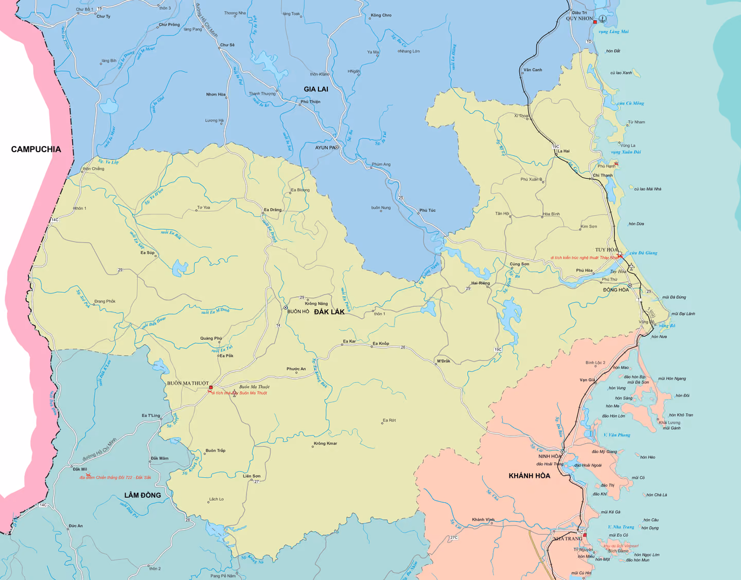 Bản đồ Tỉnh Đắk Lắk