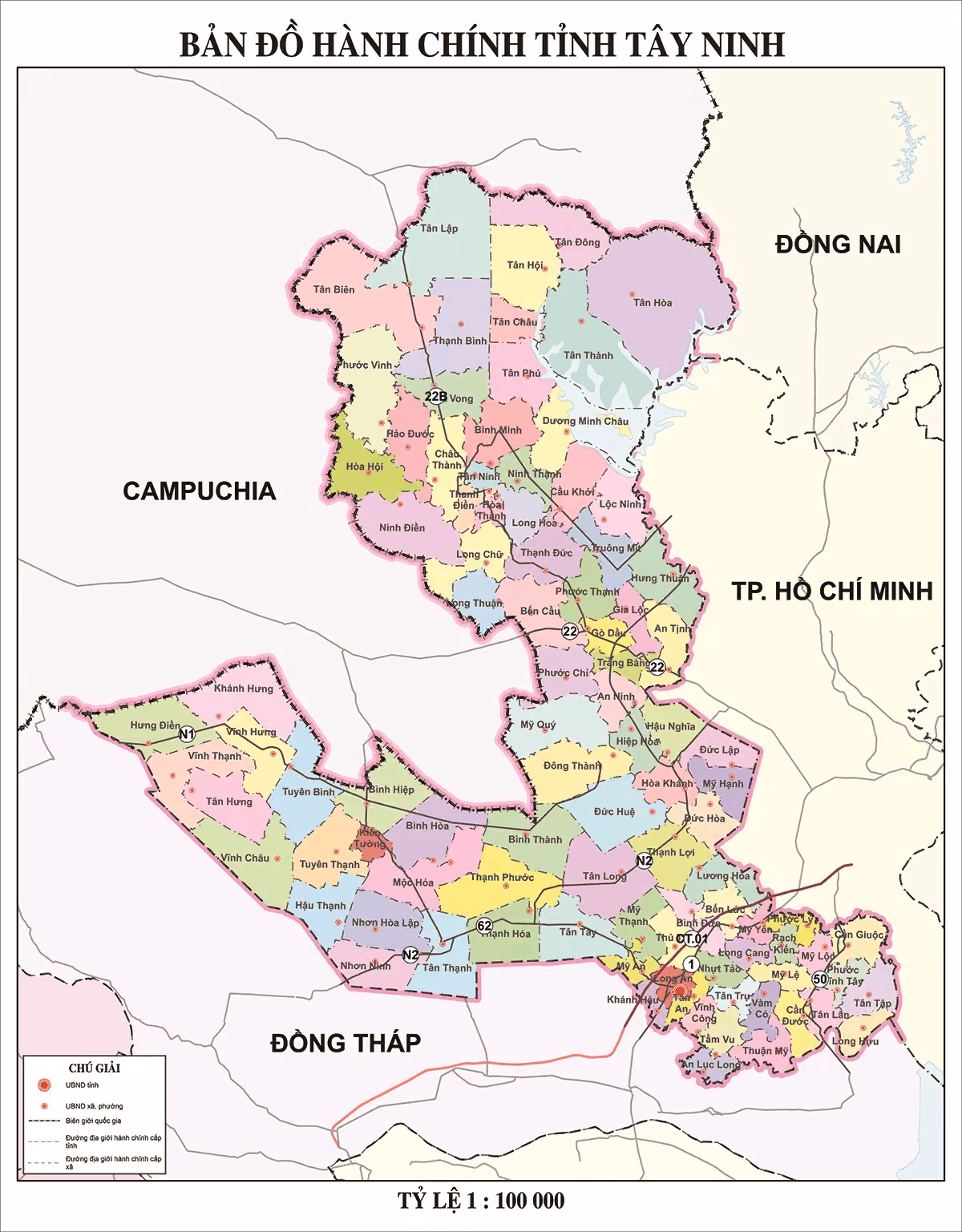 Bản đồ Tỉnh Tây Ninh